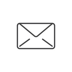 Email, message line icon, outline vector sign, linear style pictogram isolated on white. Envelope symbol, logo illustration. Editable stroke. Pixel perfect graphics
