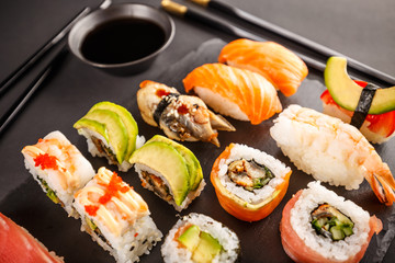 Beautifully decorated sushi
