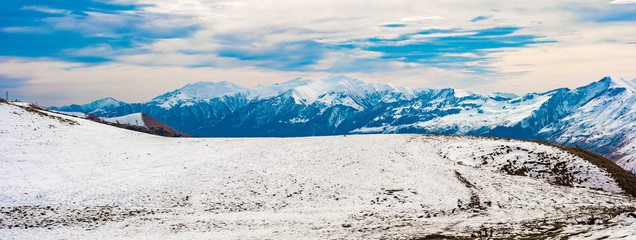Landscape with views of military road in Georgia © Ievgen Skrypko