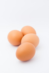 eggs isolated on white background