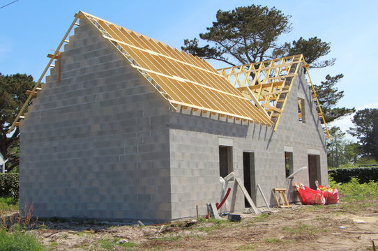 Chantier de maison en construction