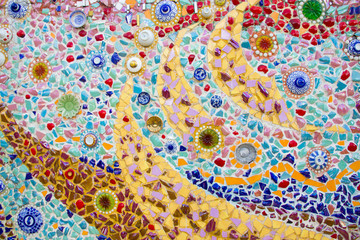 Colorful crystal background art Phasornkaew Temple Khao Kho, Phetchabun,Thailand