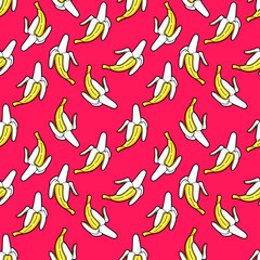 Tropic seamless pattern in cartoon trendy style.