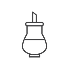 Glass Sugar Dispenser line icon, outline vector sign, linear style pictogram isolated on white. Symbol, logo illustration. Editable stroke. Pixel perfect graphics