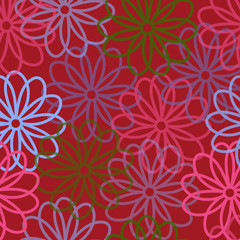 Fototapeta na wymiar Floral repeatable background for wallpapers, banners and covers