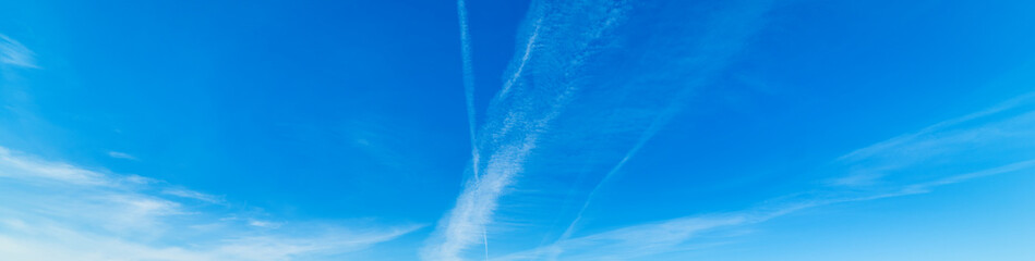 Blue sky with small clouds