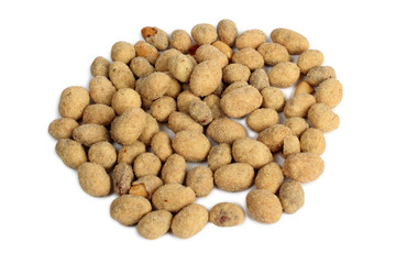 Nuts and seed for eating on white background