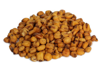 Nuts and seed for eating on white background