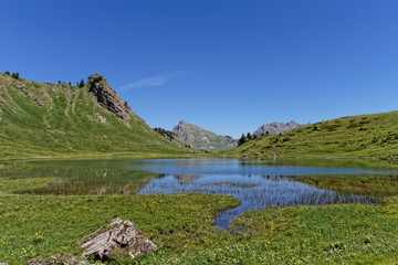 Fototapeta na wymiar Lac de Roy, Praz de Lys, Haute-Savoie, France