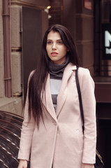 Fototapeta premium Model shows autumn clothes