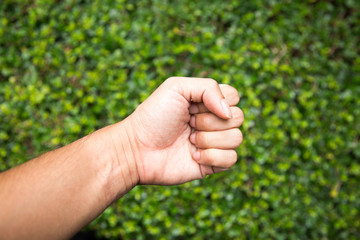 hand symbol  in the garden