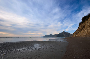 Morning outflow on the coast of Okhotsk sea.