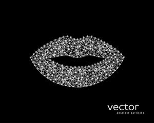 Abstract vector illustration of lips.