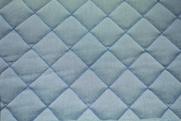 Close up textures of blue mattress.