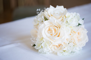 Wedding Bouquet White Roses