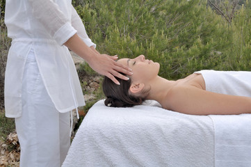 Woman having a massage