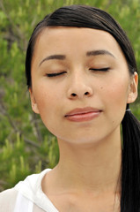 Portrait of a franco vietnamese woman