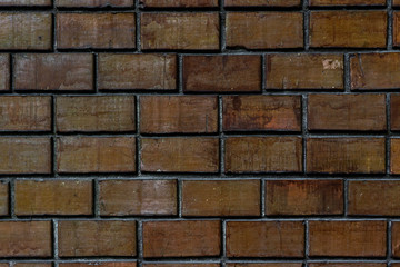 vintage,pattern of old red  bricks wall.
