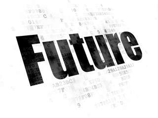 Timeline concept: Future on Digital background