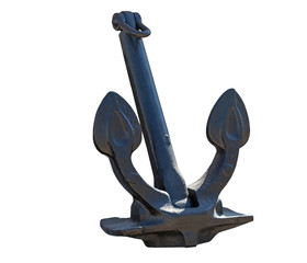 Old Anchor on a white