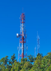 Communication Towers with shot wave Radio on the hill