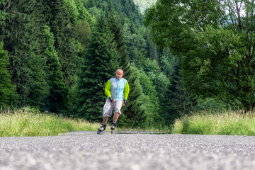 Man on roller skates