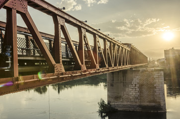 Old rail bridge over Ebro, Tortosa Spain