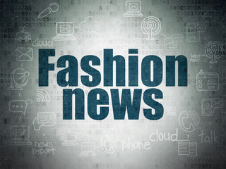 News concept: Fashion News on Digital Data Paper background