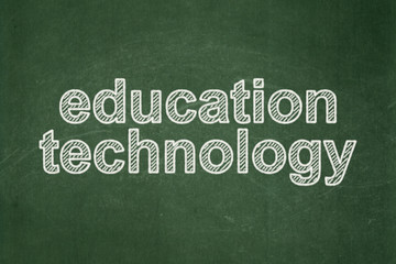 Obraz premium Education concept: Education Technology on chalkboard background