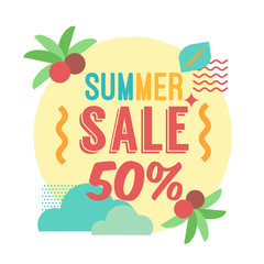 Naklejka premium summer sale template banner, vector illustration