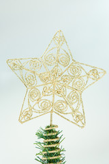 Star on christmas tree