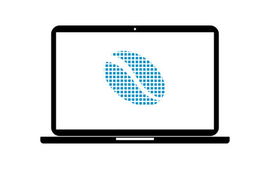 Pixel Icon Laptop - Kaffeebohne