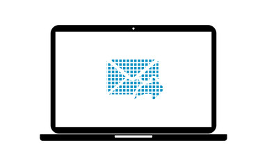 Pixel Icon Laptop - E-Mail Antwort