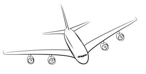 Sketch passenger aircraft. 
