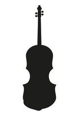 Violin silhouette. Music instrument