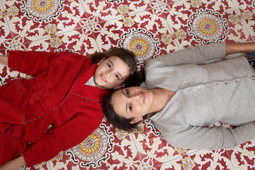 Young woman and daughter