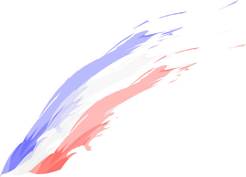 French - English - American flag sketch