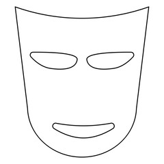 Theater mask   the black color icon .