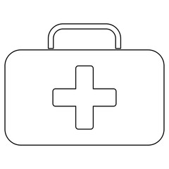 Obraz premium Medical case the black color icon .