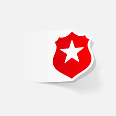 realistic design element. police badge