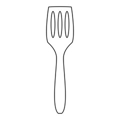 Kitchen spatula   the black color icon .
