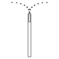 Magic wand   the black color icon .