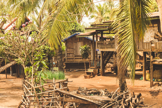 Wooden Houses in Laos