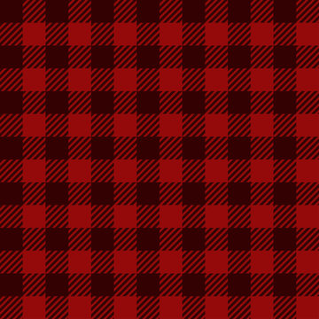 Red Lumberjack Seamless Texture Pattern Design