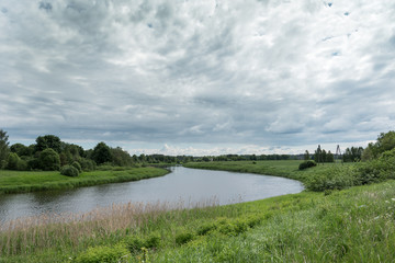 Fototapeta na wymiar River Venta at Skrunda, Latvia.