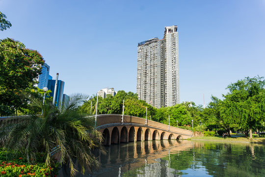 CHATUCHAK PARK, large public park in Bangkok Thailand for relaxing and doing activities.