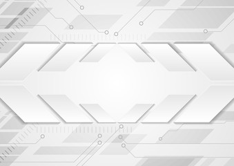 Grey technology abstract vector background