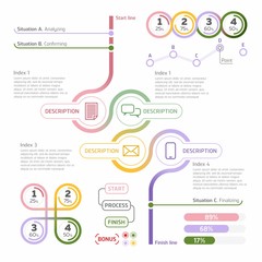 Infographic template design concept vector illustration for web, press and digital screens/ Vector by Inexviper — Vector by Inexviper