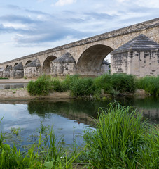 Fototapeta na wymiar Roman Bridge Pouilly lez Gien