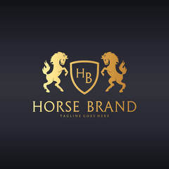 Horse Brand. Royal Horse Logo Template